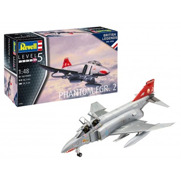 KIT PARA MONTAR REVELL AVIÃO BRITISH LEGENDS PHANTOM FGR. 2 1/48 160 PEÇAS REV 04962